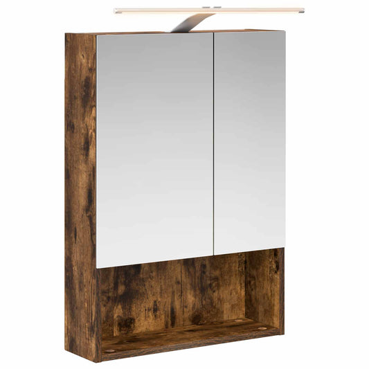 Bathroom Mirror Cabinet Smoked Oak 50 x 14.5 x 70 cm Bathroom Mirror Cabinet Smoked Oak 50 x 14.5 x 70 cm