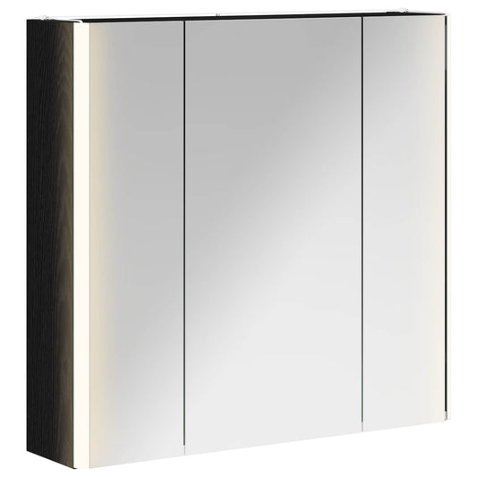 Bathroom Mirror Cabinet Black Oak 63.5 x 15.5 x 60.5 cm Bathroom Mirror Cabinet Black Oak 63.5 x 15.5 x 60.5 cm
