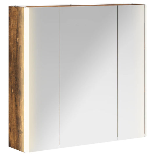 Bathroom Mirror Cabinet Smoked Oak 63.5 x 15.5 x 60.5 cm Bathroom Mirror Cabinet Smoked Oak 63.5 x 15.5 x 60.5 cm