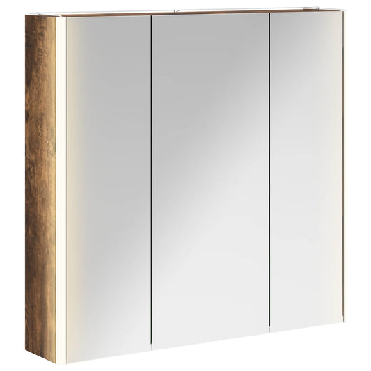 Bathroom Mirror Cabinet Smoked Oak 73.5 x 15.5 x 70 cm Bathroom Mirror Cabinet Smoked Oak 73.5 x 15.5 x 70 cm