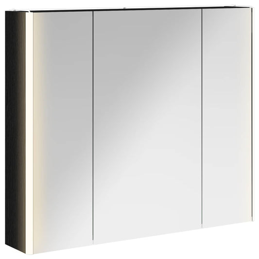 Bathroom Mirror Cabinet Black Oak 83.5 x 15.5 x 70 cm Bathroom Mirror Cabinet Black Oak 83.5 x 15.5 x 70 cm