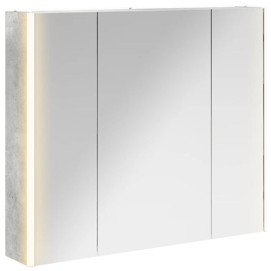 Bathroom Mirror Cabinet Concrete Grey 83.5 x 15.5 x 70 cm Bathroom Mirror Cabinet Concrete Grey 83.5 x 15.5 x 70 cm