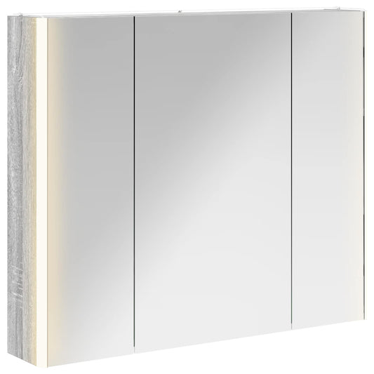 Bathroom Mirror Cabinet Grey Sonoma 83.5 x 15.5 x 70 cm Bathroom Mirror Cabinet Grey Sonoma 83.5 x 15.5 x 70 cm