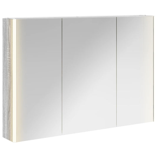 Bathroom Mirror Cabinet Grey Sonoma 103.5 x 15.5 x 70 cm Bathroom Mirror Cabinet Grey Sonoma 103.5 x 15.5 x 70 cm