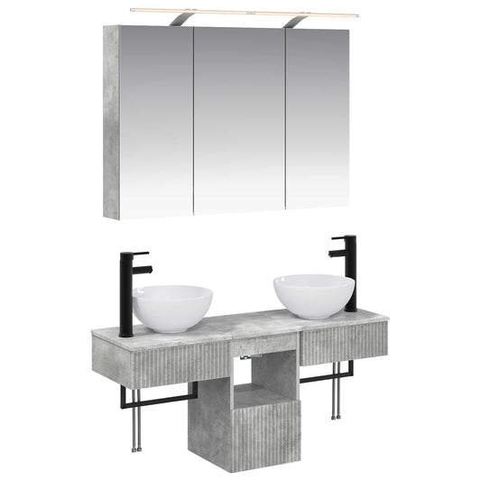 Bathroom Cabinet Set 4 pcs Concrete Grey Engineered Wood Bathroom Cabinet Set 4 pcs Concrete Grey Engineered Wood