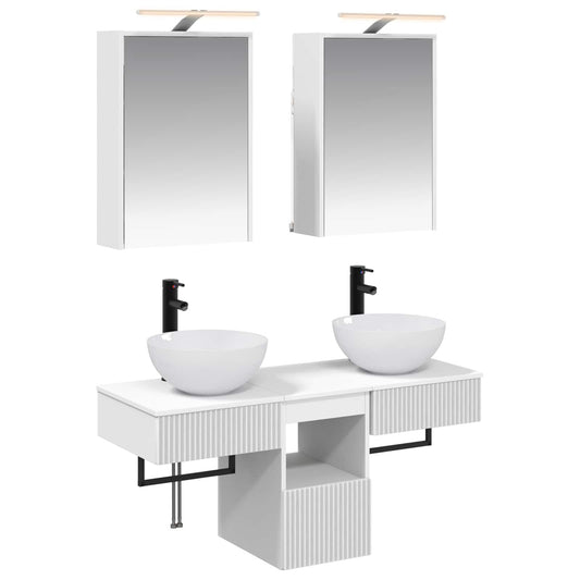 Bathroom Cabinet Set 5 pcs White 43 x 16 x 62.5 cm Bathroom Cabinet Set 5 pcs White 43 x 16 x 62.5 cm