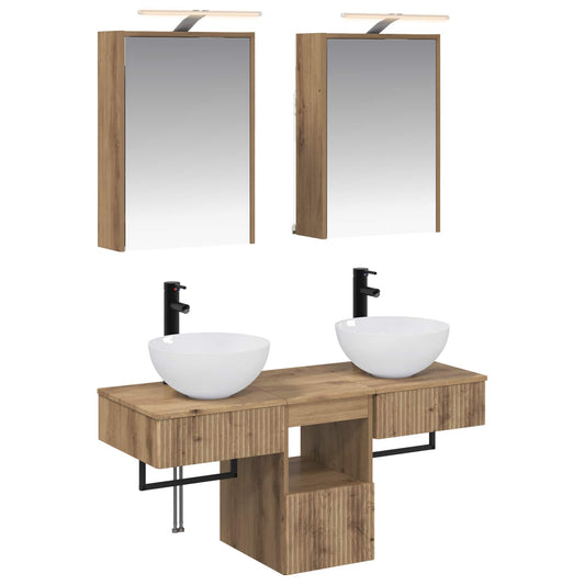 Bathroom Cabinet Set 5 pcs Artisan Oak 43 x 16 x 62.5 cm Bathroom Cabinet Set 5 pcs Artisan Oak 43 x 16 x 62.5 cm