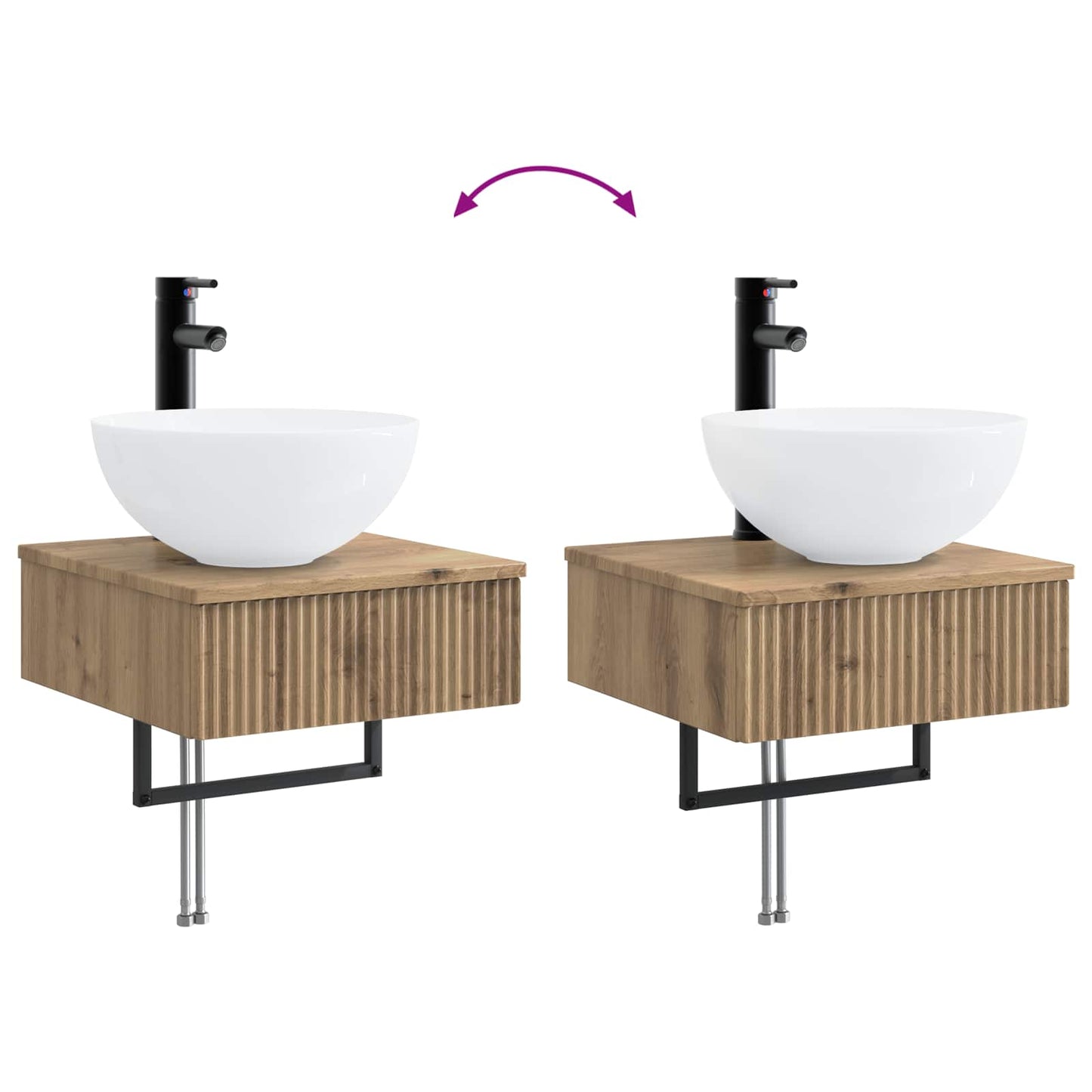 Bathroom Cabinet Set 5 pcs Artisan Oak 43 x 16 x 62.5 cm