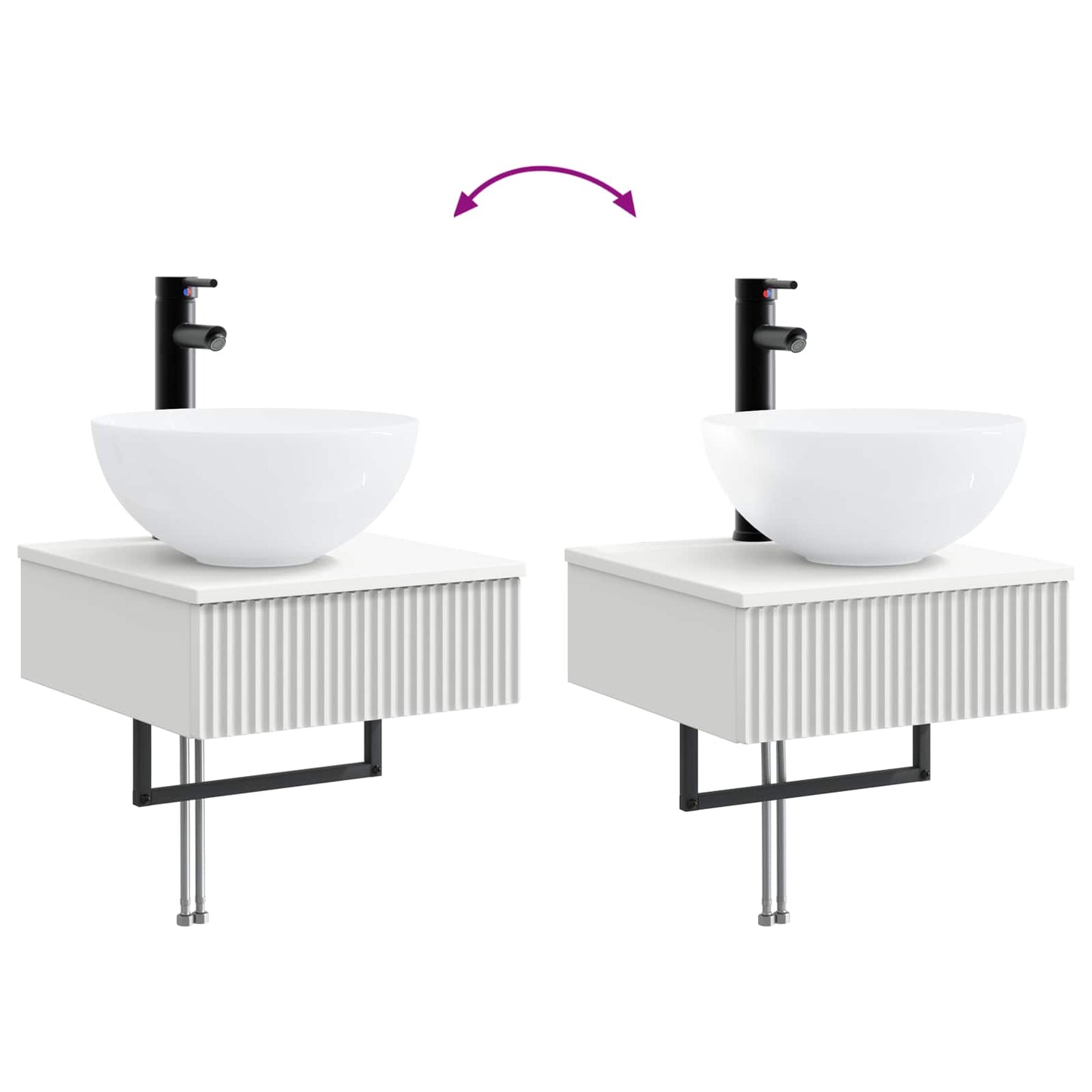 Bathroom Cabinet Set 5 pcs White 43 x 11.5 x 60.5 cm