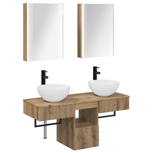 Bathroom Cabinet Set 5 pcs Artisan Oak Engineered Wood Bathroom Cabinet Set 5 pcs Artisan Oak Engineered Wood
