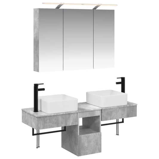 Bathroom Cabinet Set 4 pcs Concrete Grey Engineered Wood Bathroom Cabinet Set 4 pcs Concrete Grey Engineered Wood