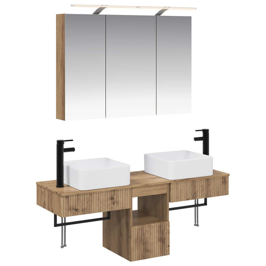 Bathroom Cabinet Set 4 pcs Artisan Oak Engineered Wood Bathroom Cabinet Set 4 pcs Artisan Oak Engineered Wood