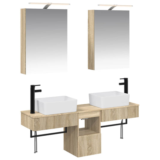 Bathroom Cabinet Set 5 pcs Sonoma Oak 50 x 14.5 x 70 cm Bathroom Cabinet Set 5 pcs Sonoma Oak 50 x 14.5 x 70 cm