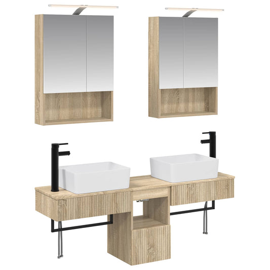 Bathroom Cabinet Set 5 pcs Sonoma Oak 50 x 14.5 x 70 cm Bathroom Cabinet Set 5 pcs Sonoma Oak 50 x 14.5 x 70 cm