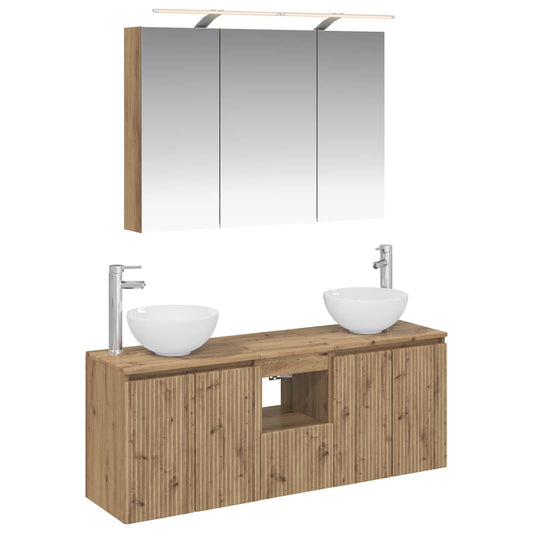 Bathroom Cabinet Set 4 pcs Artisan Oak Engineered Wood Bathroom Cabinet Set 4 pcs Artisan Oak Engineered Wood