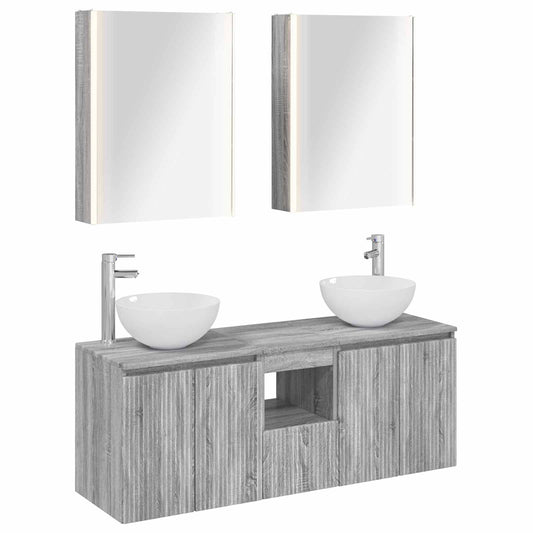 Bathroom Cabinet Set 5 pcs Grey Sonoma Engineered Wood Bathroom Cabinet Set 5 pcs Grey Sonoma Engineered Wood