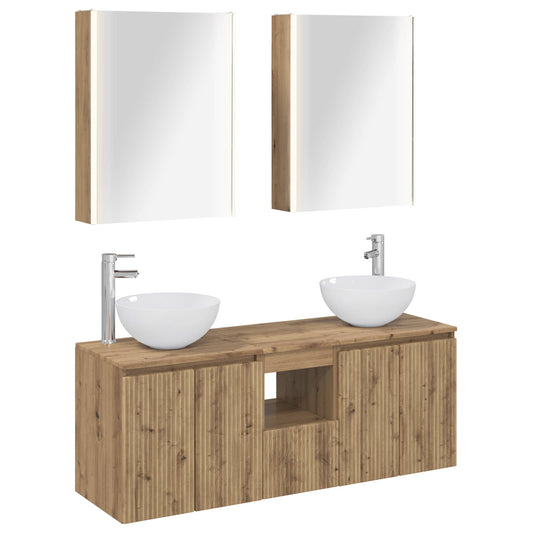 Bathroom Cabinet Set 5 pcs Artisan Oak 53 x 15.5 x 70 cm Bathroom Cabinet Set 5 pcs Artisan Oak 53 x 15.5 x 70 cm
