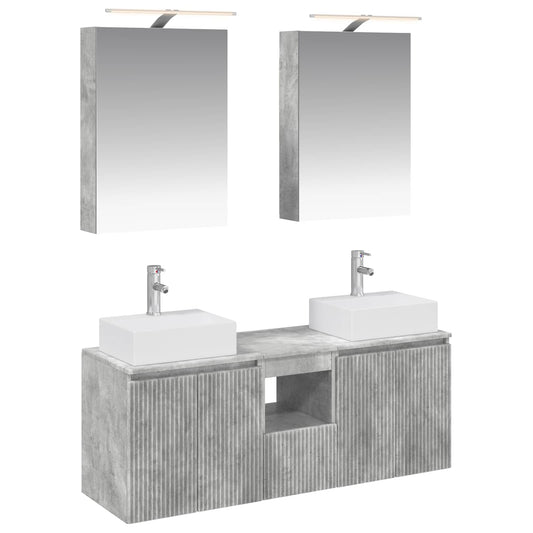 Bathroom Cabinet Set 5 pcs Concrete Grey Engineered Wood Bathroom Cabinet Set 5 pcs Concrete Grey Engineered Wood