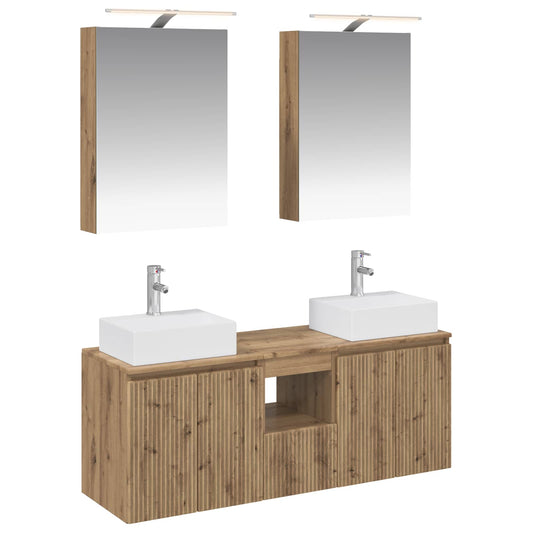 Bathroom Cabinet Set 5 pcs Artisan Oak Engineered Wood Bathroom Cabinet Set 5 pcs Artisan Oak Engineered Wood