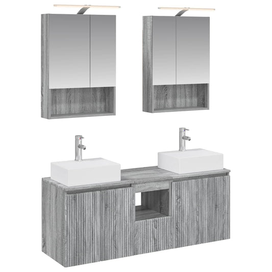 Bathroom Cabinet Set 5 pcs Grey Sonoma Engineered Wood Bathroom Cabinet Set 5 pcs Grey Sonoma Engineered Wood