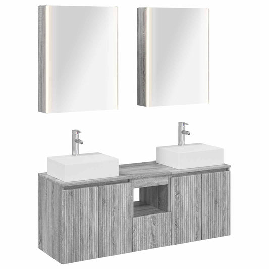 Bathroom Cabinet Set 5 pcs Grey Sonoma Engineered Wood Bathroom Cabinet Set 5 pcs Grey Sonoma Engineered Wood