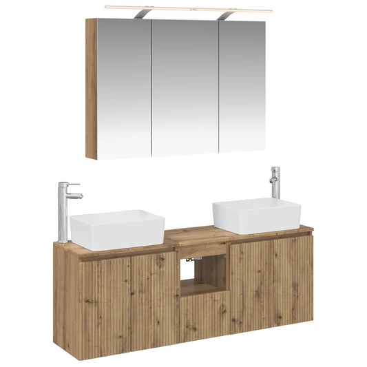 Bathroom Cabinet Set 4 pcs Artisan Oak Engineered Wood Bathroom Cabinet Set 4 pcs Artisan Oak Engineered Wood