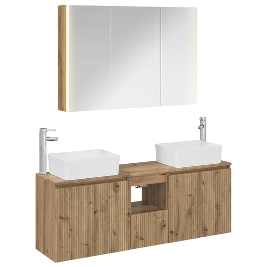 Bathroom Cabinet Set 4 pcs Artisan Oak Engineered Wood Bathroom Cabinet Set 4 pcs Artisan Oak Engineered Wood