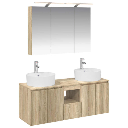 Bathroom Cabinet Set 4 pcs Sonoma Oak Engineered Wood Bathroom Cabinet Set 4 pcs Sonoma Oak Engineered Wood