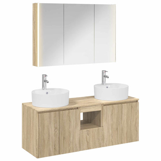Bathroom Cabinet Set 4 pcs Sonoma Oak Engineered Wood Bathroom Cabinet Set 4 pcs Sonoma Oak Engineered Wood
