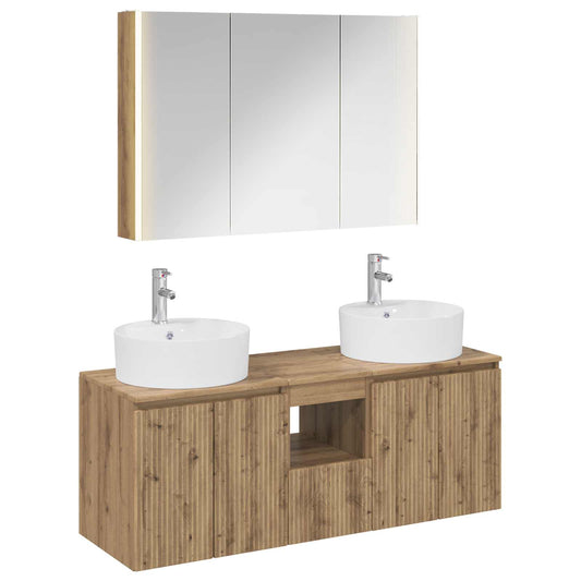 Bathroom Cabinet Set 4 pcs Artisan Oak Engineered Wood Bathroom Cabinet Set 4 pcs Artisan Oak Engineered Wood