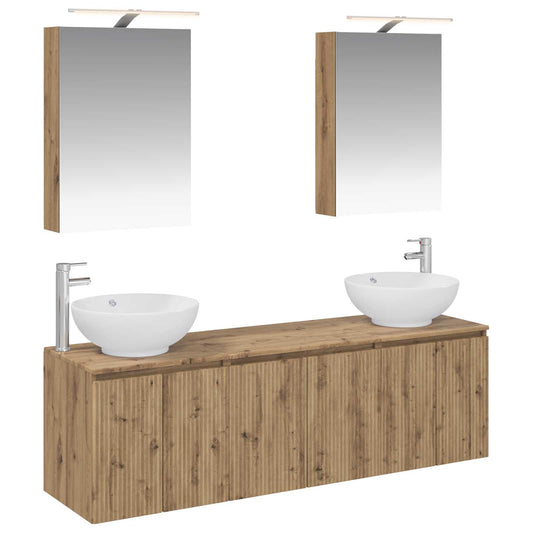 Bathroom Cabinet Set 5 pcs Artisan Oak Engineered Wood Bathroom Cabinet Set 5 pcs Artisan Oak Engineered Wood