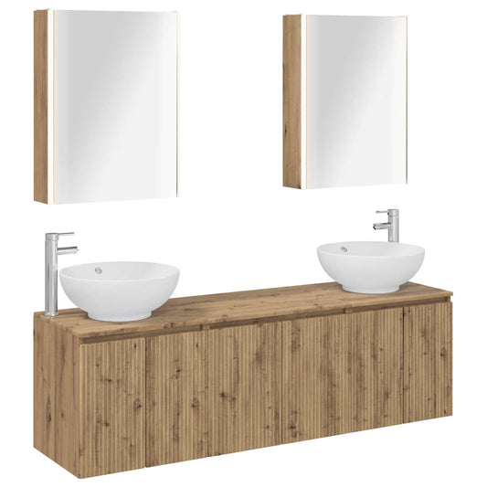 Bathroom Cabinet Set 5 pcs Artisan Oak Engineered Wood Bathroom Cabinet Set 5 pcs Artisan Oak Engineered Wood