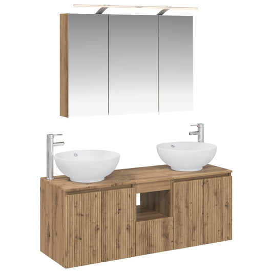 Bathroom Cabinet Set 4 pcs Artisan Oak Engineered Wood Bathroom Cabinet Set 4 pcs Artisan Oak Engineered Wood