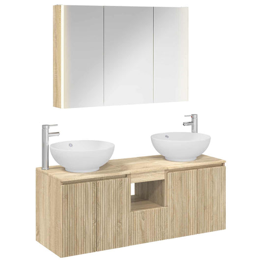 Bathroom Cabinet Set 4 pcs Sonoma Oak Engineered Wood Bathroom Cabinet Set 4 pcs Sonoma Oak Engineered Wood