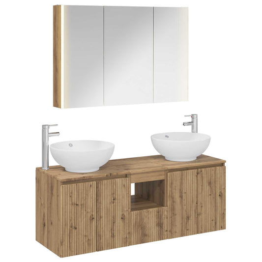 Bathroom Cabinet Set 4 pcs Artisan Oak Engineered Wood Bathroom Cabinet Set 4 pcs Artisan Oak Engineered Wood