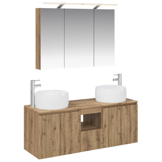 Bathroom Cabinet Set 4 pcs Artisan Oak Engineered Wood Bathroom Cabinet Set 4 pcs Artisan Oak Engineered Wood