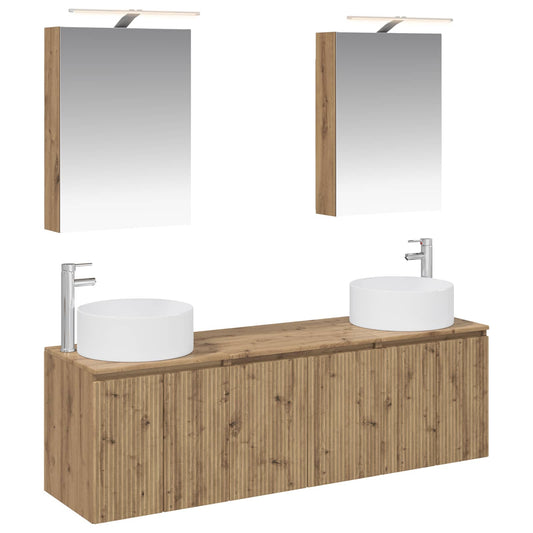 Bathroom Cabinet Set 5 pcs Artisan Oak Engineered Wood Bathroom Cabinet Set 5 pcs Artisan Oak Engineered Wood