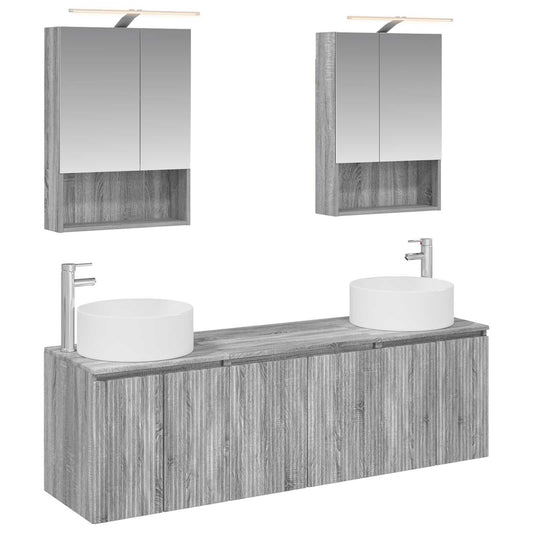 Bathroom Cabinet Set 5 pcs Grey Sonoma Engineered Wood Bathroom Cabinet Set 5 pcs Grey Sonoma Engineered Wood