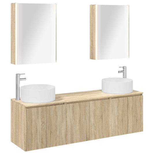 Bathroom Cabinet Set 5 pcs Sonoma Oak Engineered Wood Bathroom Cabinet Set 5 pcs Sonoma Oak Engineered Wood