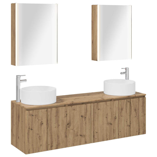 Bathroom Cabinet Set 5 pcs Artisan Oak Engineered Wood Bathroom Cabinet Set 5 pcs Artisan Oak Engineered Wood