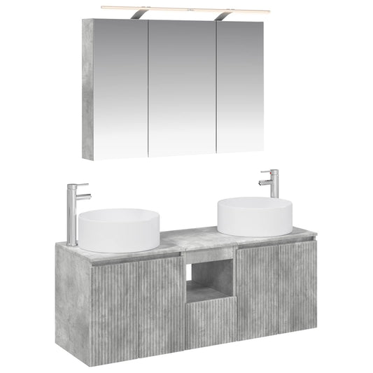 Bathroom Cabinet Set 4 pcs Concrete Grey Engineered Wood Bathroom Cabinet Set 4 pcs Concrete Grey Engineered Wood