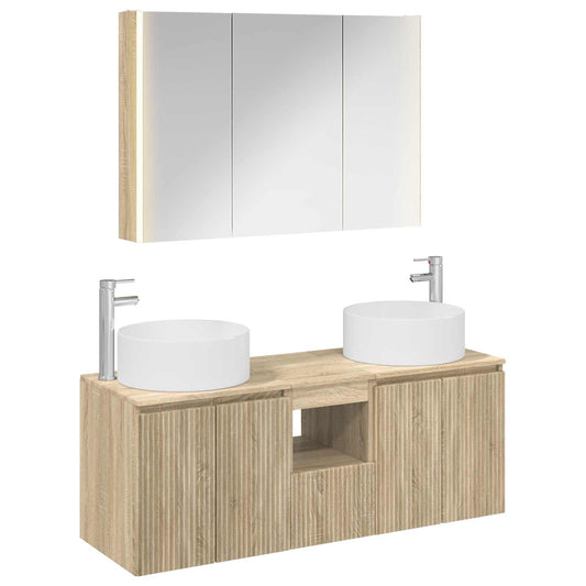 Bathroom Cabinet Set 4 pcs Sonoma Oak 103.5 x 15.5 x 70 cm Bathroom Cabinet Set 4 pcs Sonoma Oak 103.5 x 15.5 x 70 cm