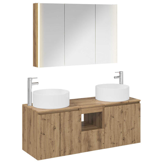 Bathroom Cabinet Set 4 pcs Artisan Oak 103.5 x 15.5 x 70 cm Bathroom Cabinet Set 4 pcs Artisan Oak 103.5 x 15.5 x 70 cm