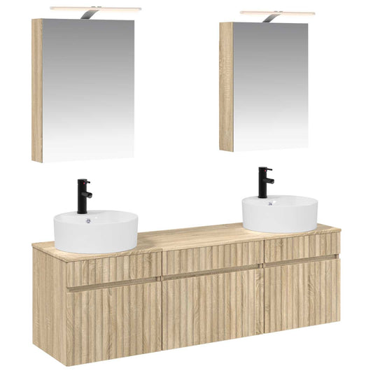Bathroom Cabinet Set 5 pcs Sonoma Oak 50 x 14.5 x 70 cm Bathroom Cabinet Set 5 pcs Sonoma Oak 50 x 14.5 x 70 cm
