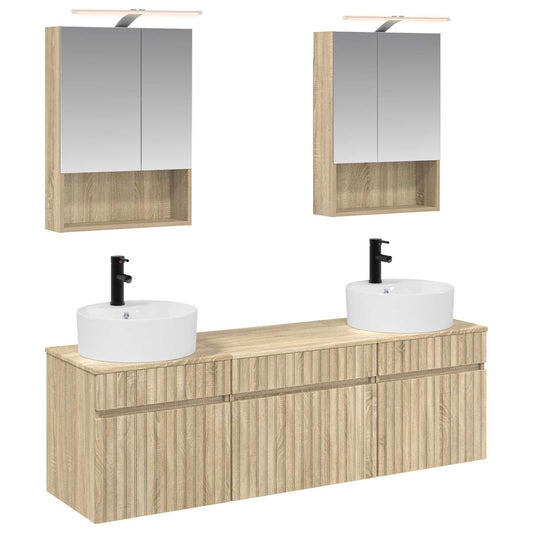 Bathroom Cabinet Set 5 pcs Sonoma Oak 50 x 14.5 x 70 cm Bathroom Cabinet Set 5 pcs Sonoma Oak 50 x 14.5 x 70 cm