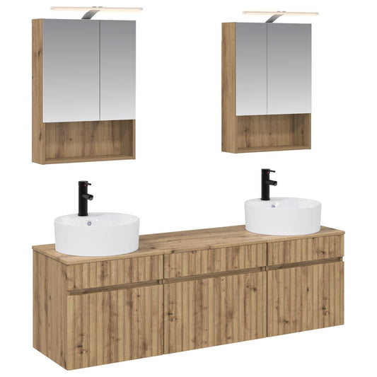Bathroom Cabinet Set 5 pcs Artisan Oak 50 x 14.5 x 70 cm Bathroom Cabinet Set 5 pcs Artisan Oak 50 x 14.5 x 70 cm