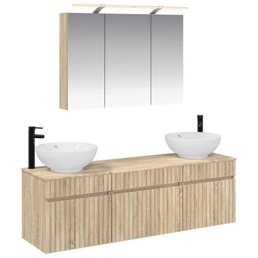 Bathroom Cabinet Set 4 pcs Sonoma Oak Engineered Wood Bathroom Cabinet Set 4 pcs Sonoma Oak Engineered Wood