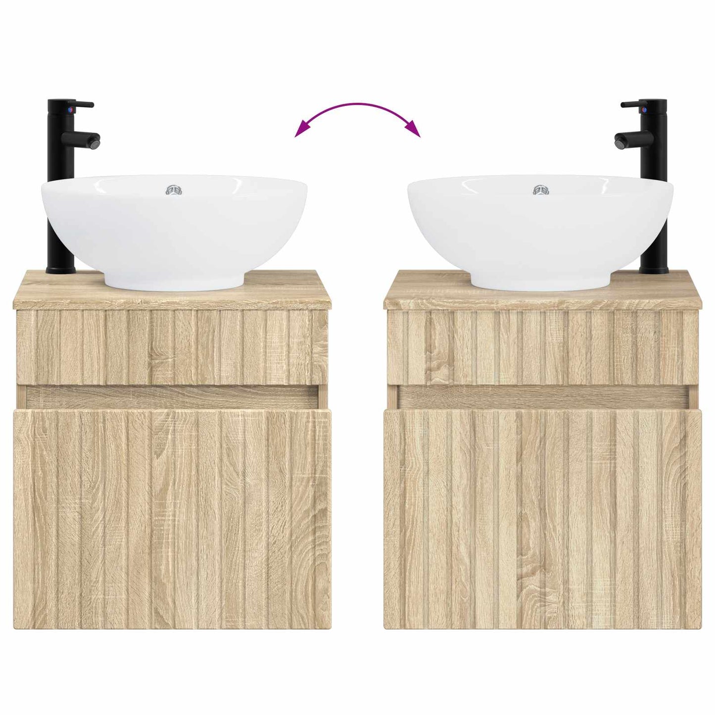 Bathroom Cabinet Set 4 pcs Sonoma Oak Engineered Wood