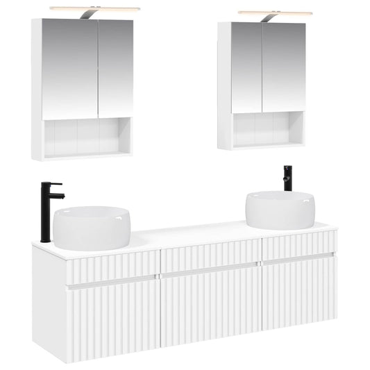 Bathroom Cabinet Set 5 pcs White 50 x 14.5 x 70 cm Bathroom Cabinet Set 5 pcs White 50 x 14.5 x 70 cm
