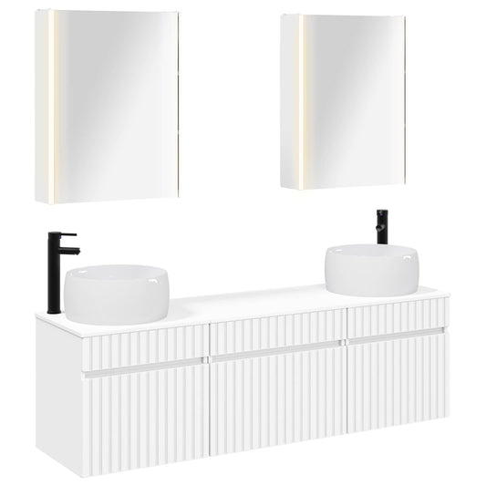 Bathroom Cabinet Set 5 pcs White 53 x 15.5 x 70 cm Bathroom Cabinet Set 5 pcs White 53 x 15.5 x 70 cm
